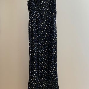 Floral print midi slip dress